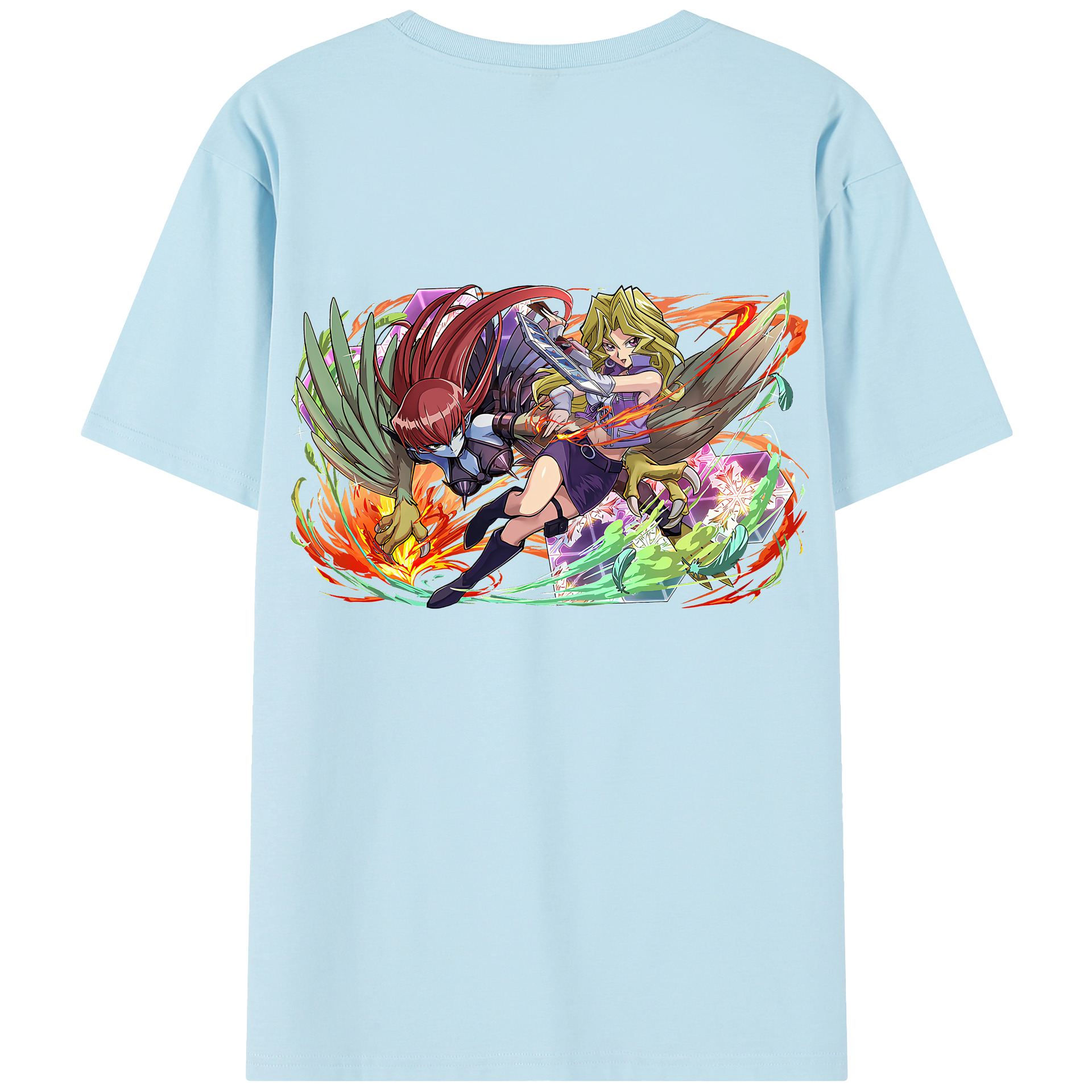 （画像用） 遊☆戯☆王 Yu-Gi-Oh! 綿100％半袖Tシャツ（背面プリント）